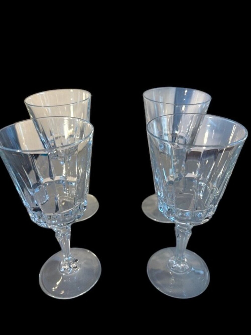 Vintage Cristal D’Arques Lady Victoria Chantell Crystal Wine Glasses-Set of 4